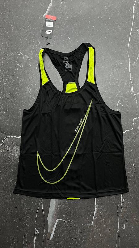 رکابی نایکی رنگ مشکی سبز حراجی- L