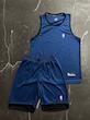 پکیج کد S2783 ست بسکتبالی شامل رکابی حلقه ای + شلوارک با تم سرمه ای (ست اقتصادی)