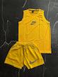 پکیج کد S2786 شامل رکابی حلقه ای + شلوارک با تم زرد