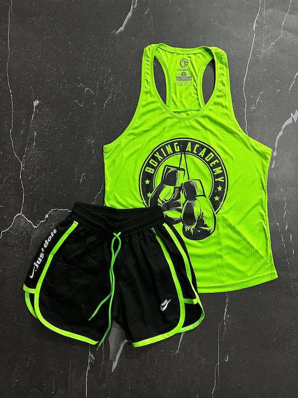 پکیج کد E1795 شامل رکابی قهرمانی + شلوارک با تم سبز