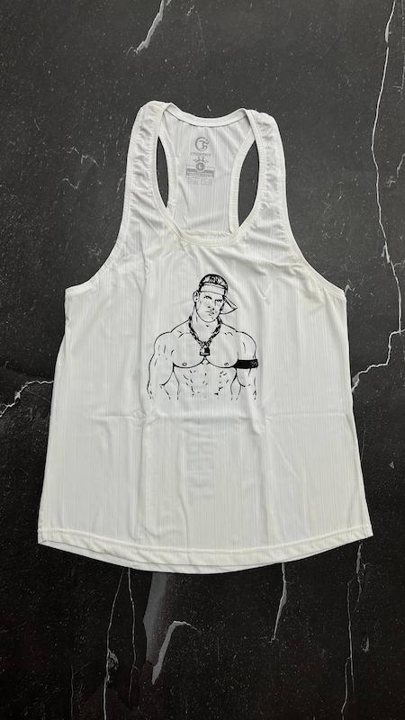 رکابی جان سینا با رنگ سفید حراجی- 2XL