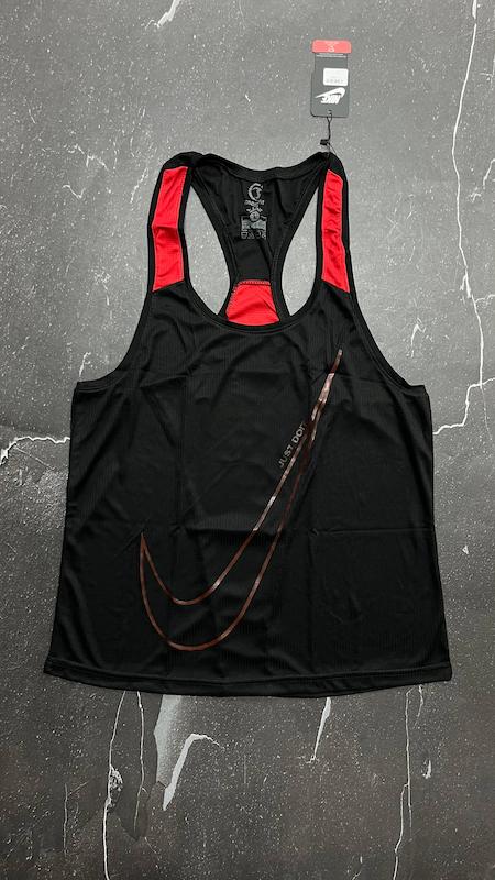 رکابی نایکی با رنگ مشکی قرمز حراجی - 3XL