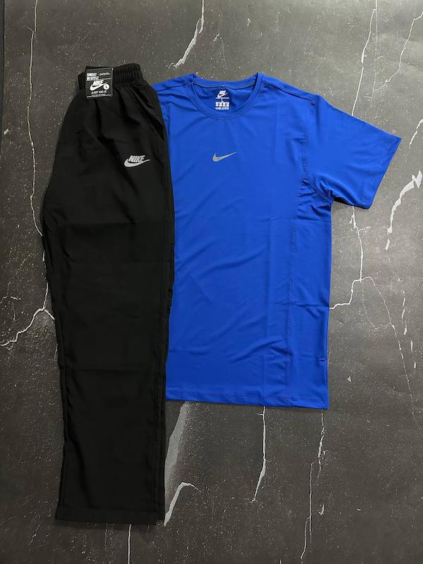 پکیج کد S2831 شامل تیشرت + شلوار نیم بگ با تم آبی