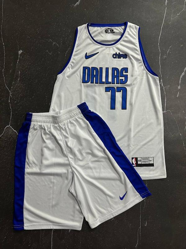 پکیج کد S2841 ست بسکتبالی شامل رکابی حلقه ای + شلوارک با تم سفید آبی