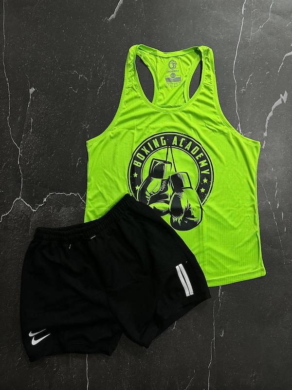 پکیج کد S2869 شامل رکابی + شلوارک با تم فسفری 3XL