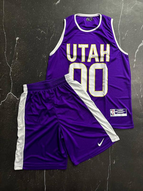 پکیج کد S2873 ست بسکتبالی شامل رکابی حلقه ای + شلوارک با تم بنفش