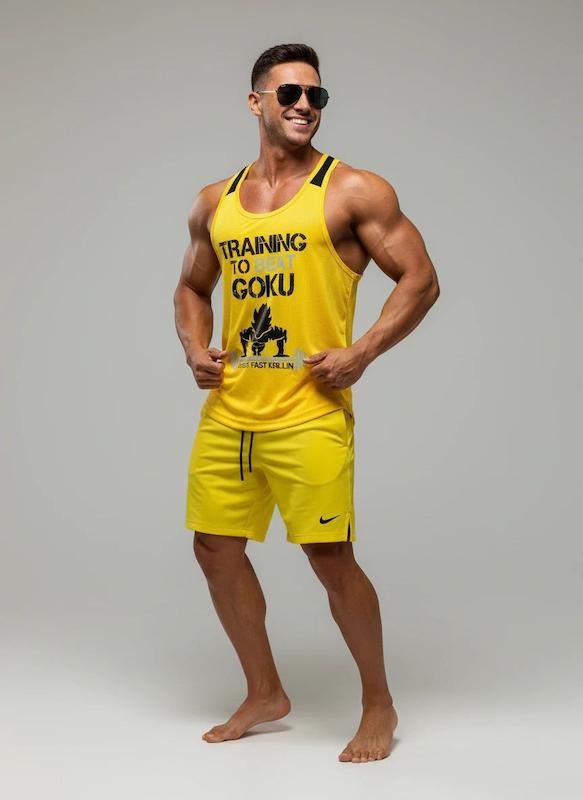 پکیج کد S2891 شامل رکابی + شلوارک با تم زرد