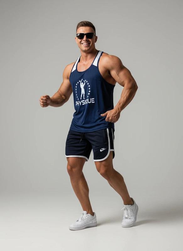 پکیج کد S2907 شامل رکابی + شلوارک با تم سرمه ای