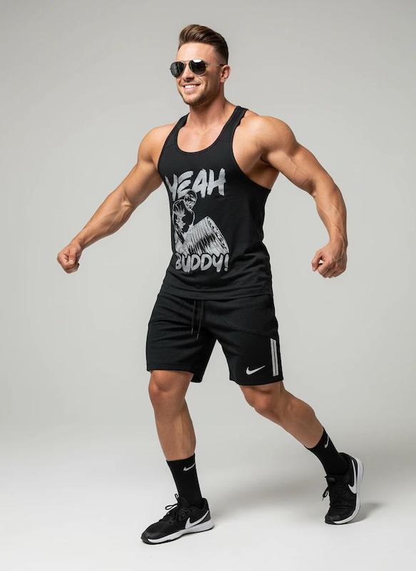 پکیج کد S2914 شامل رکابی + شلوارک + جوراب با تم مشکی