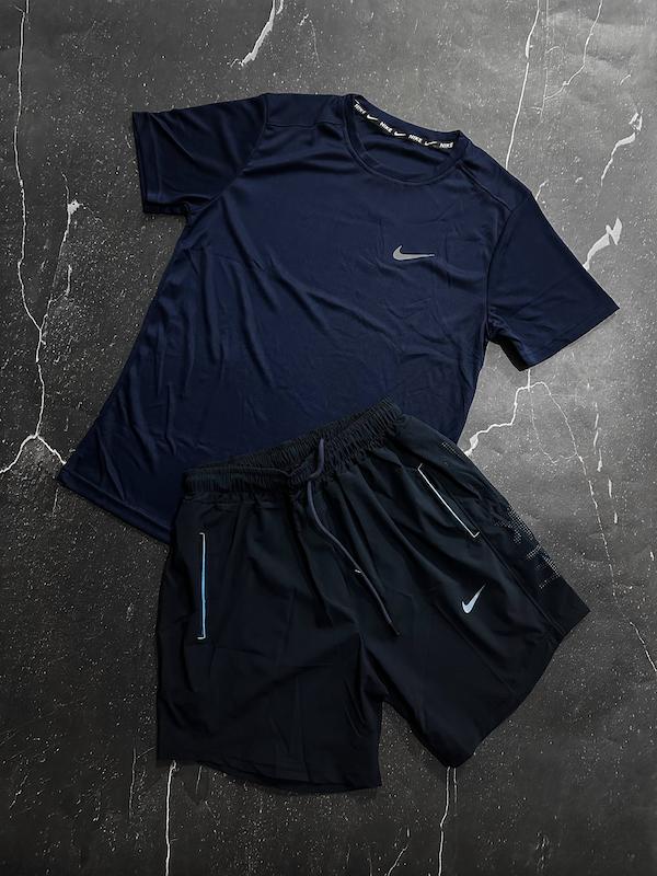 پکیج کد E1882 شامل تیشرت + شلوارک با تم سرمه ای 👌🏻🔥 