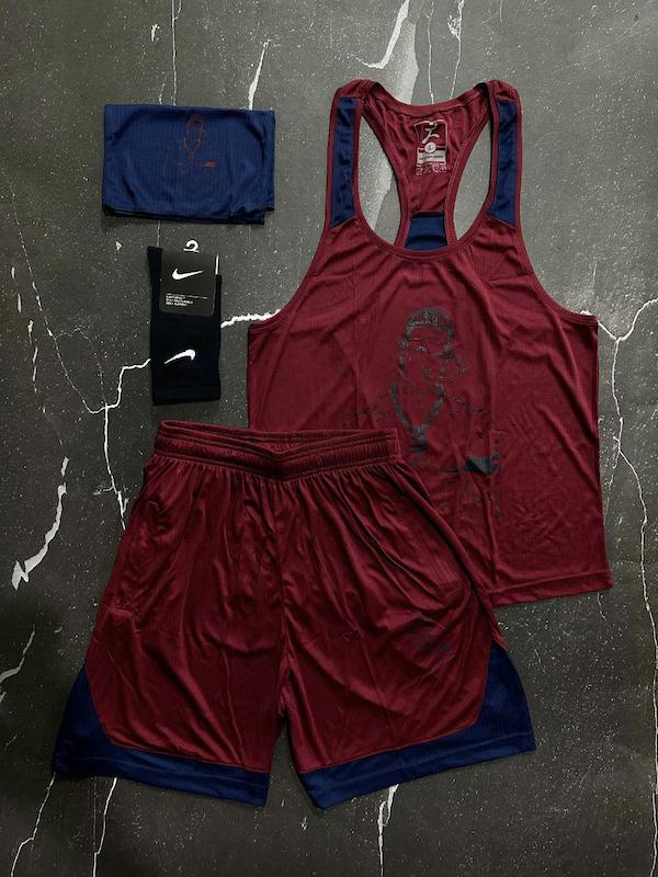 ست رکابی + شلوارک + اسکارف + جوراب حراجی -XL