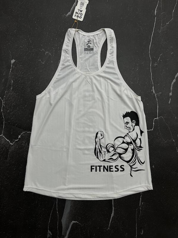 رکابی فیتنس با رنگ سفید حراجی - 3XL