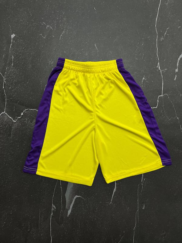 شلوارک اقتصادی با رنگ زرد بنفش حراجی - L