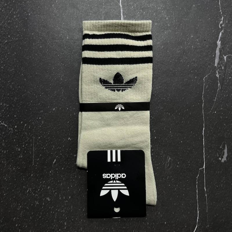 جوراب ساقدار آدیداس رنگ کرمی