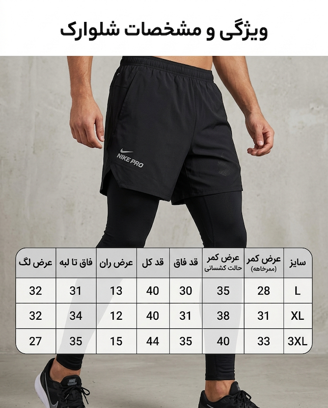 لگ شلوارک مردانه برند نایکی 🔥👌