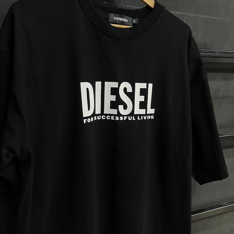 تیشرت diesel پارچه دو نخ با رنگ مشکی تک سایز حراجی - 2XL