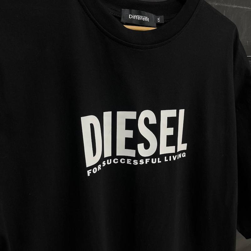 تیشرت diesel پارچه دو نخ با رنگ مشکی تک سایز حراجی - 2XL