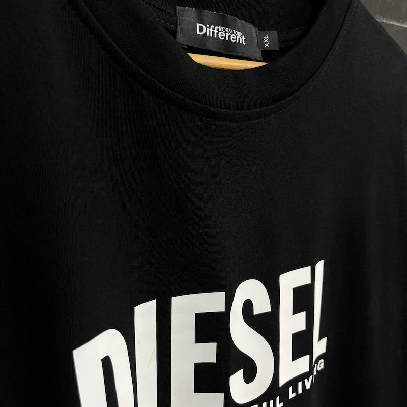 تیشرت diesel پارچه دو نخ با رنگ مشکی تک سایز حراجی - 2XL
