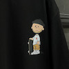 تیشرت snoopy پارچه دو نخ با رنگ مشکی تک سایز حراجی - L