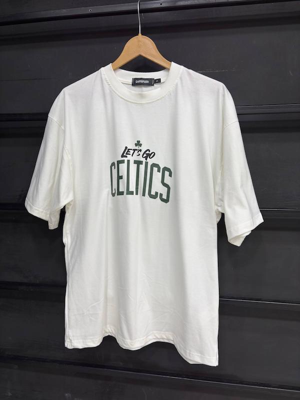 تیشرت CELTICS پارچه دو نخ با رنگ سفید تک سایز حراجی - 2XL