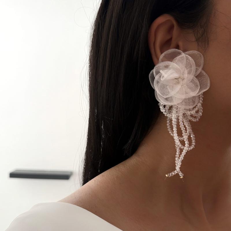 گوشواره پارچه ای دنباله دار