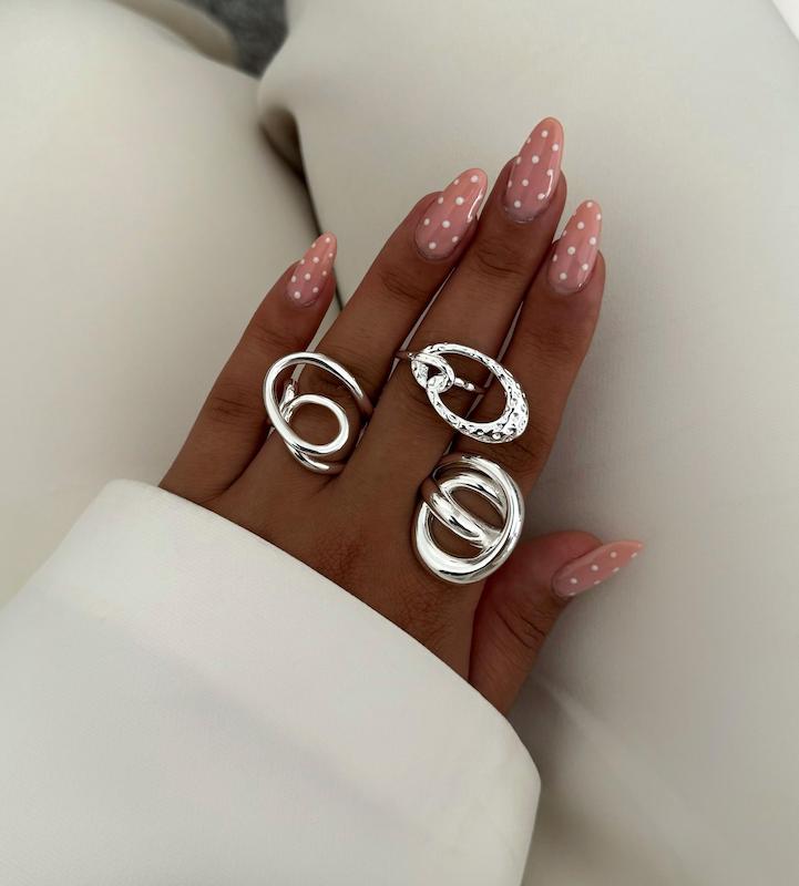 انگشترای سیلور مینیمال