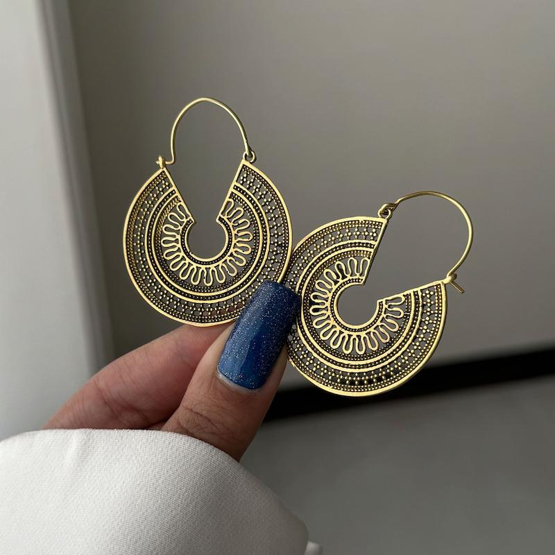 گوشواره برنجی گرد