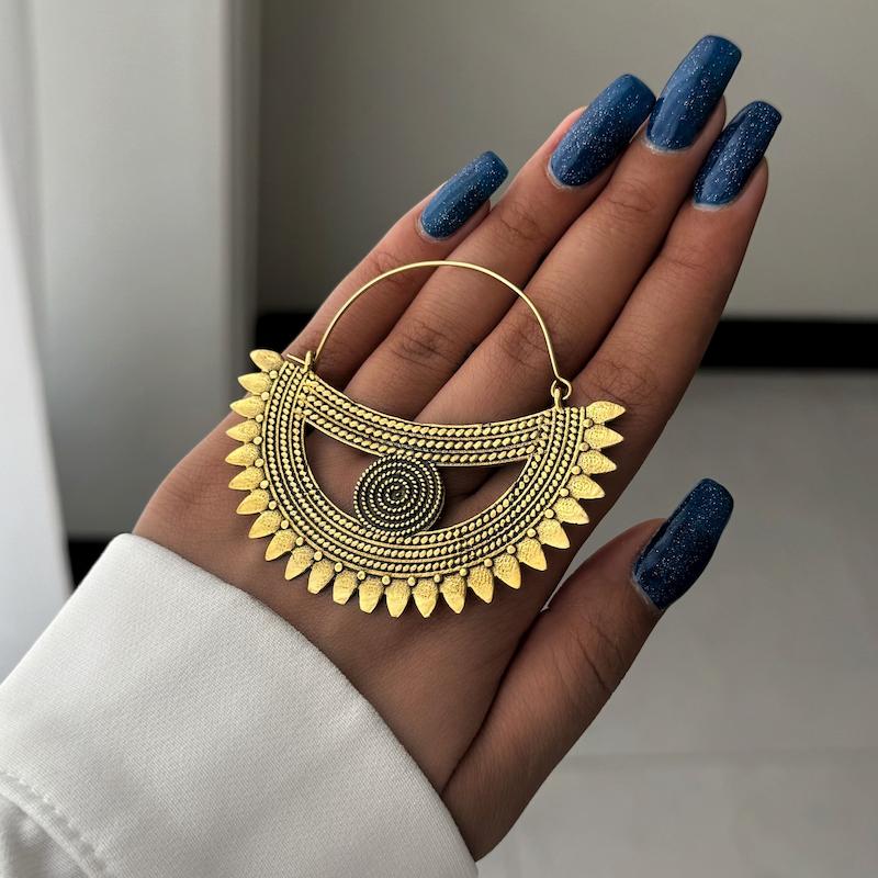 گوشواره برنجی طرح چشم