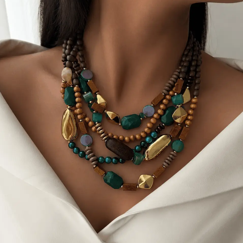 گردنبند بوهو مهره دار