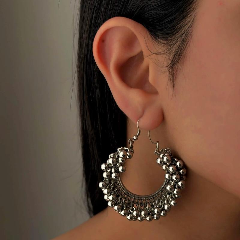 گوشواره کستینگ گرد حلقه ای توپی
