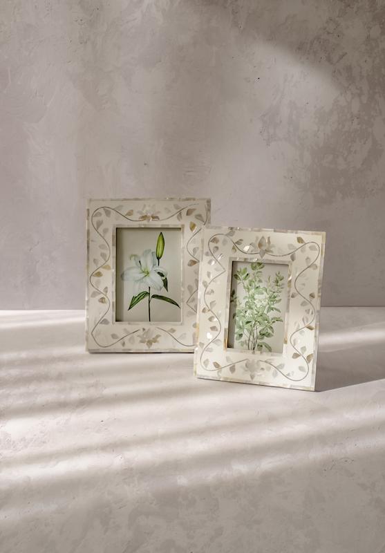 قاب عکس صدف طرح برگ