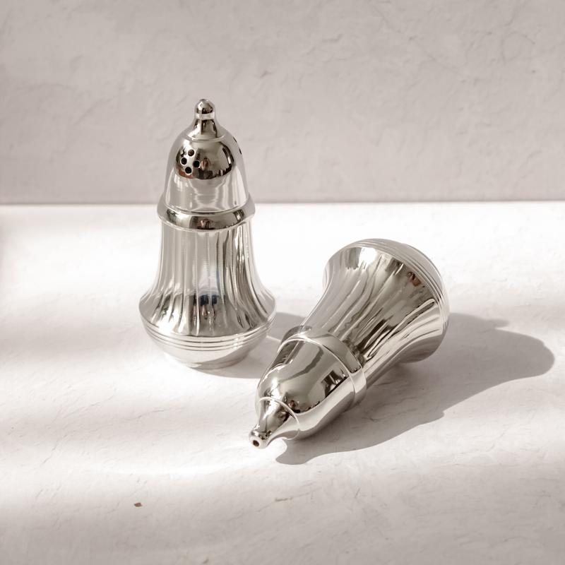 نمک و فلفل پاش برنجی راه راه