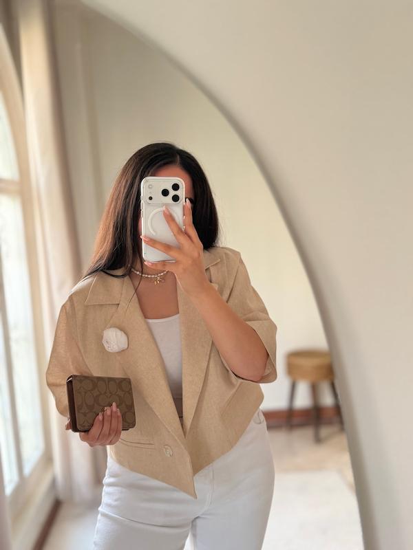 کراپ کت لینن Luna 