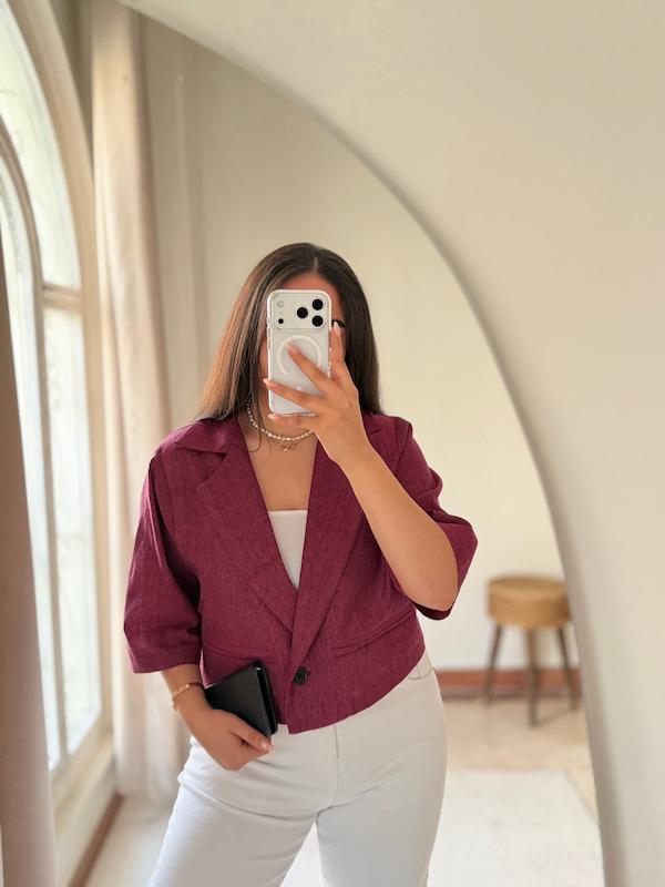 کراپ کت لینن Luna 
