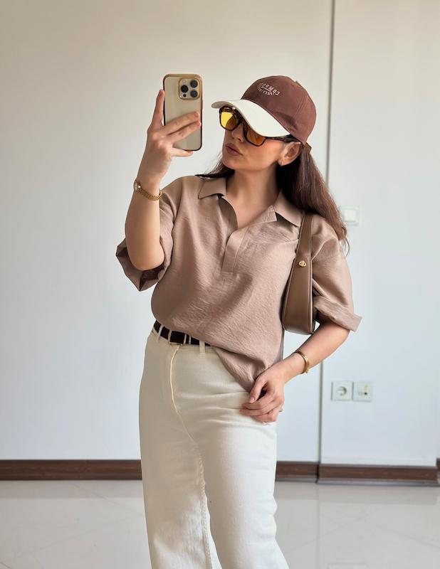 پولوشرت زنانه کارامل 