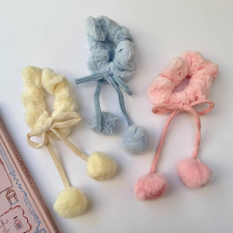 اسکرانچی تدی آویز پوم پاستلی