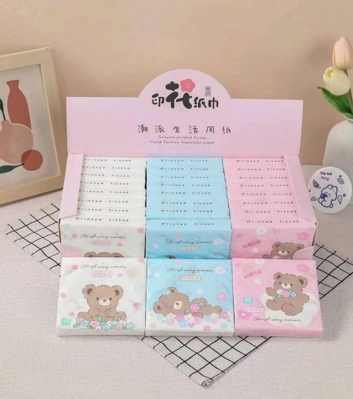 دستمال کاغذی طرح دار مدل تدی