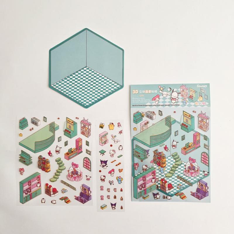 استیکر سه بعدی خانواده سانریو سایز کوچیک