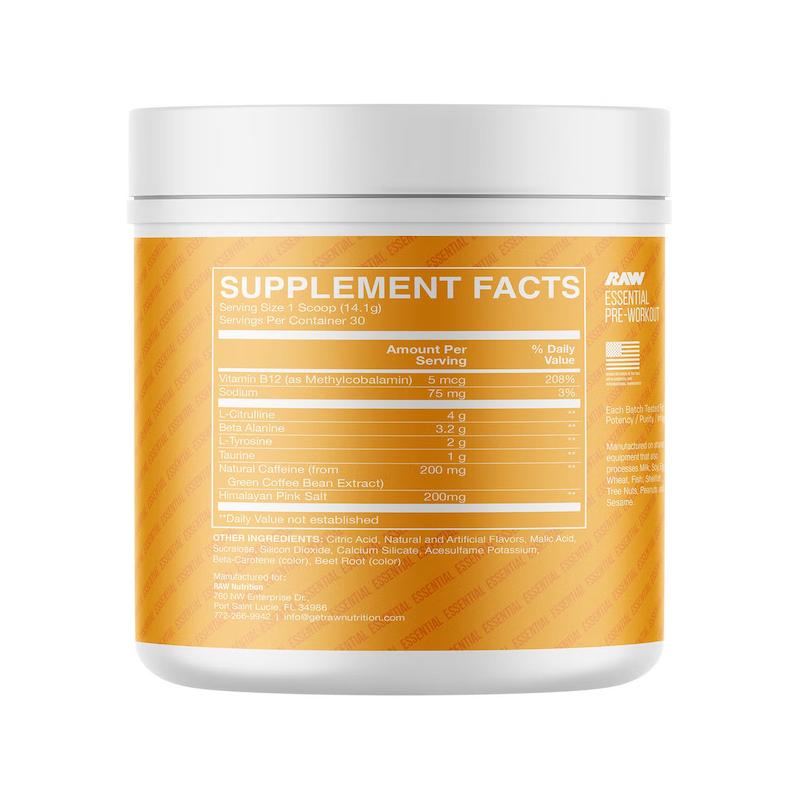 Pre-Workout پری ورک‌اوت Raw هلو انبه