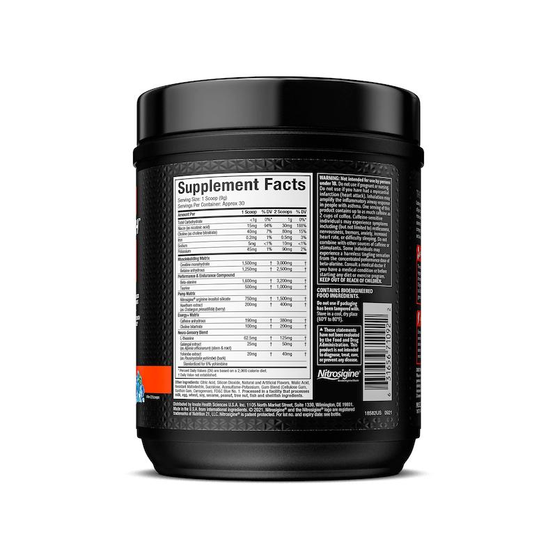 Pre-Workout پری ورک اوت MuscleTech بلو رز فریز