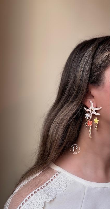 گوشواره ستاره و اسب آبی 