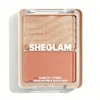 پالت هایلایتر و رژگونه پودری شیگلم مدل Glam 101 Hybrid رنگ Seville با فینیشینگ مات و شاین، مناسب انواع پوست، وزن هایلایتر ۴.۷ گرم و رژگونه ۴.۵ گرم