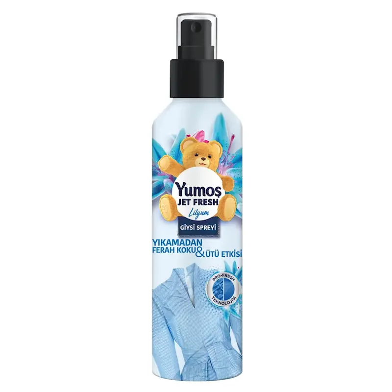 اسپری اتوکشی و ضدچروک یوموش مدل Jet Fresh رایحه Lilyum حجم 200ml