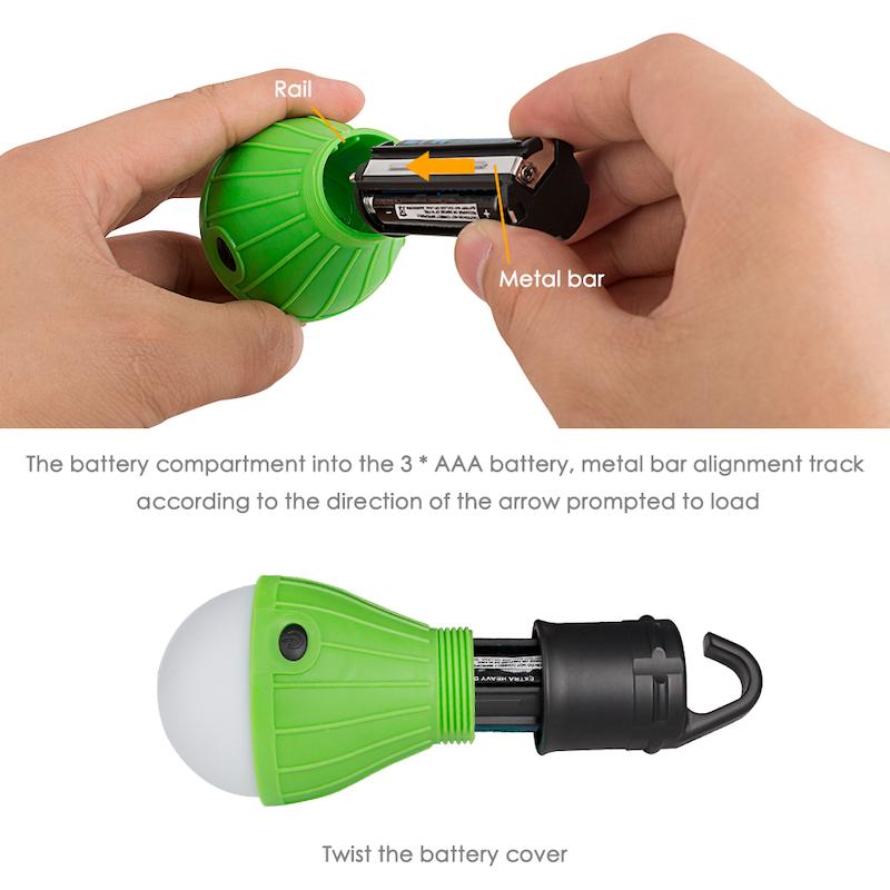 چراغ آویز چادر مدل cmlamp222 بسته 2 عددی