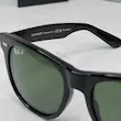 ⭐ ریبن ویفرر 2140 سایز 54 عدسی شیشه پلاریزه آنتی رفلکس RAYBAN WAYFARER رنگ مشکی سبز (فول پک)