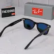 ⭐ ریبن ویفرر 2140 سایز 52 عدسی شیشه پلاریزه آنتی رفلکس RAYBAN WAYFARER رنگ مشکی (فول پک)