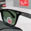 ریبن ویفرر 2140 سایز 52 عدسی شیشه پلاریزه آنتی رفلکس RAYBAN WAYFARER رنگ مشکی عدسی سبز (فول پک)