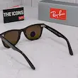 ریبن ویفرر 2140 سایز 52 عدسی شیشه پلاریزه آنتی رفلکس RAYBAN WAYFARER رنگ قهوه ای (فول پک)