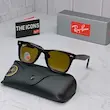 ریبن ویفرر 2140 سایز 52 عدسی شیشه پلاریزه آنتی رفلکس RAYBAN WAYFARER رنگ قهوه ای (فول پک)