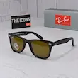 ریبن ویفرر 2140 سایز 52 عدسی شیشه پلاریزه آنتی رفلکس RAYBAN WAYFARER رنگ قهوه ای (فول پک)